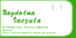 magdolna vaczula business card